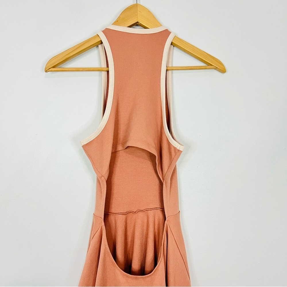 Anthropologie Daily Practice Open back rib Mini Dress pink size xsmall - Picture 7 of 9